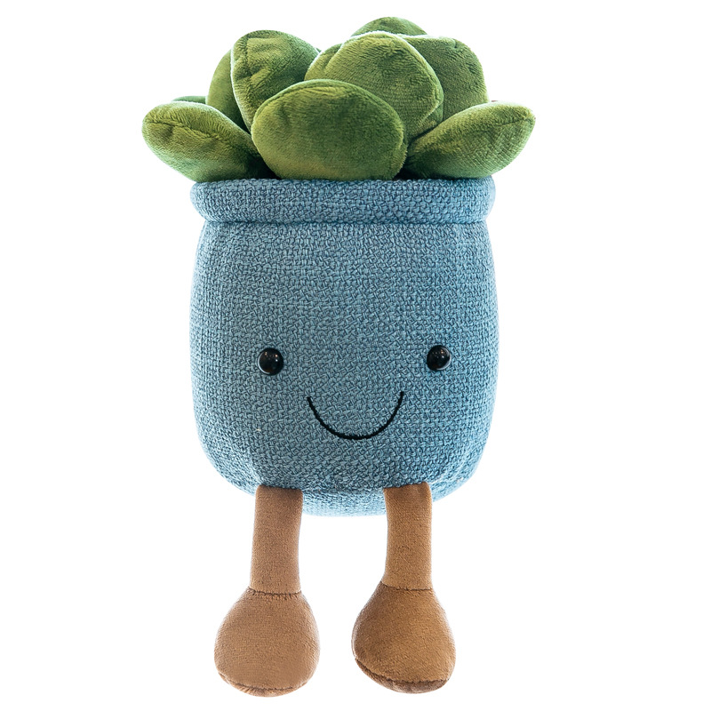 New realistic succulent potted plant plush toys, cactus potted plant dolls, claw machine, cute plant plush dolls Item Picture