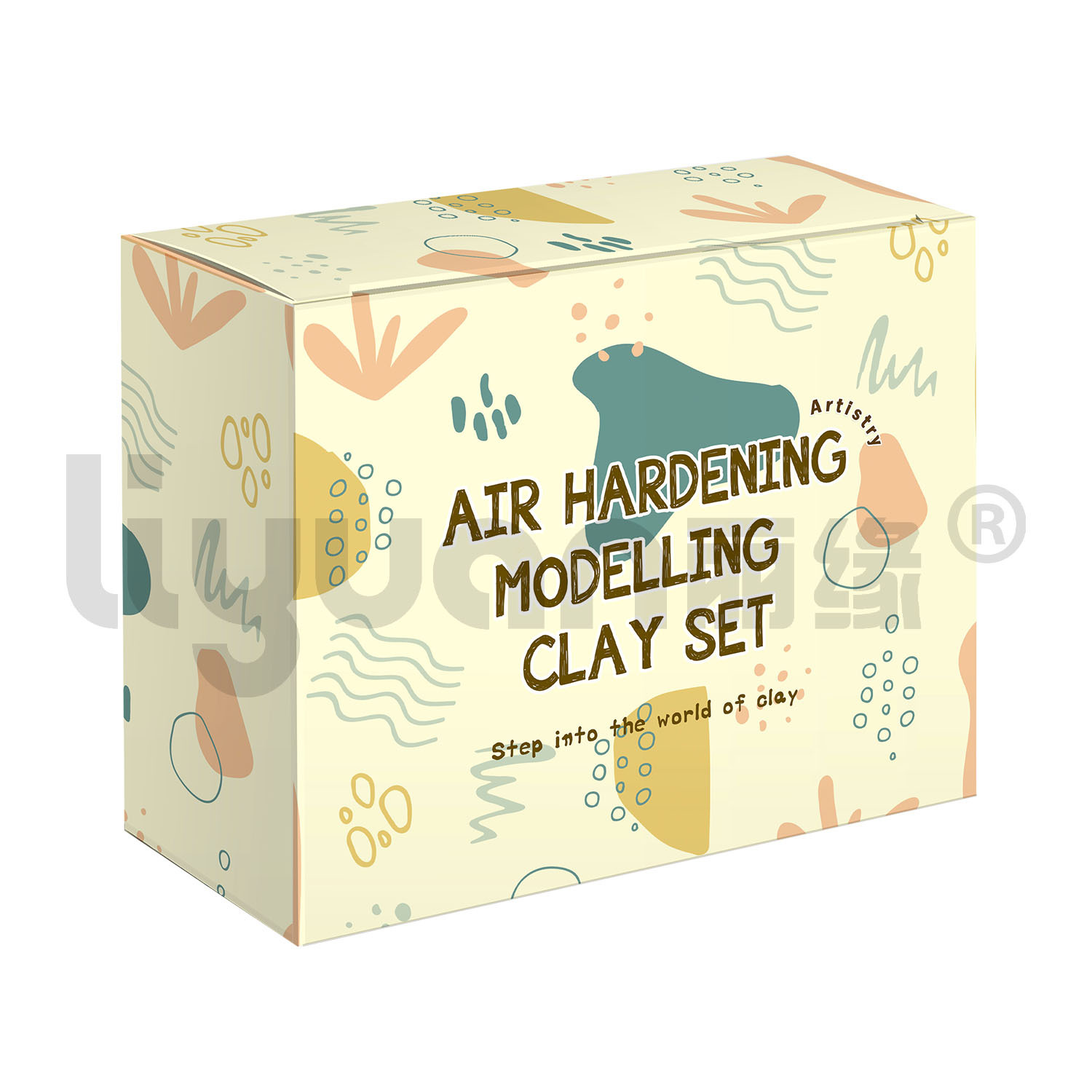 Cross-border air-dried clay, stone sculpture and clay DIY children's handicraft material package, clay sculpture tools and color box set Item Picture
