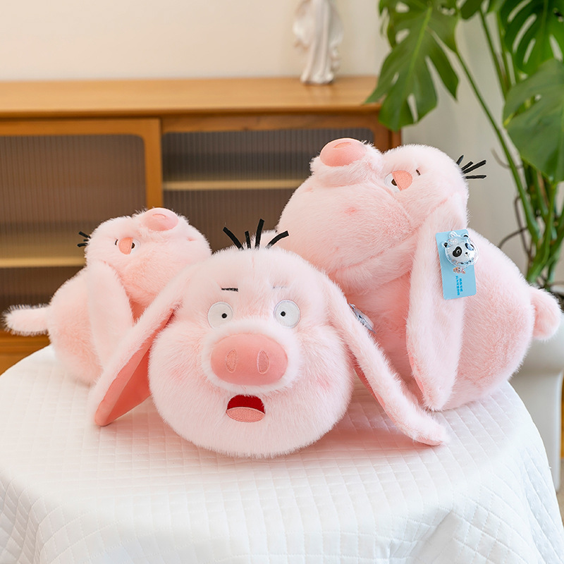 New creative flying pig plush toy, piggy doll, children's throw pillow, cloth doll, birthday gift for men and women details Picture