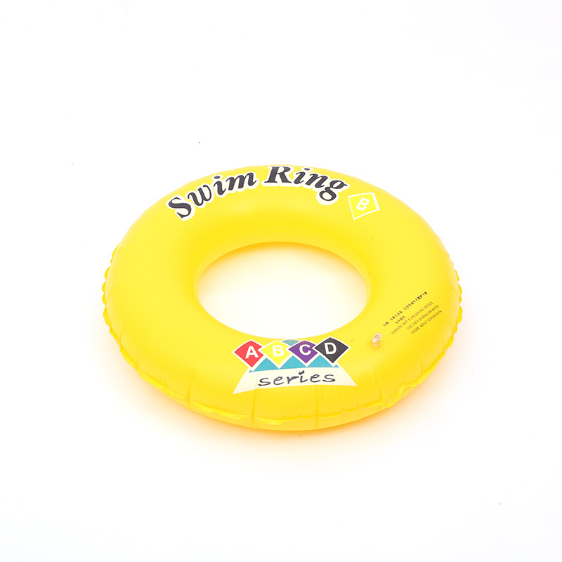 New PVC inflatable swimming ring, cartoon pattern inflatable toy, children's swimming lifebuoy, sports swimming toy Application Scenario
