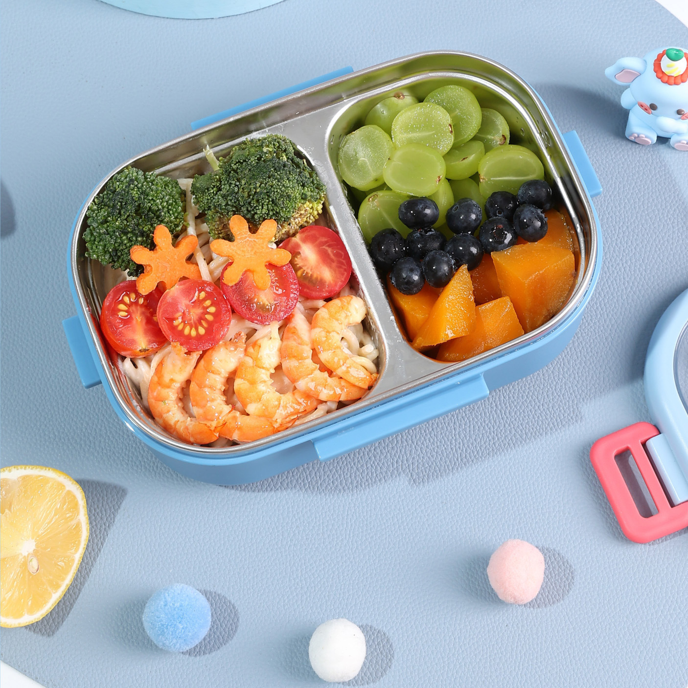 304 stainless steel sealed and insulated lunch box for children and students, portable and fresh-keeping, large-capacity compartmentalized lunch box Application Scenario