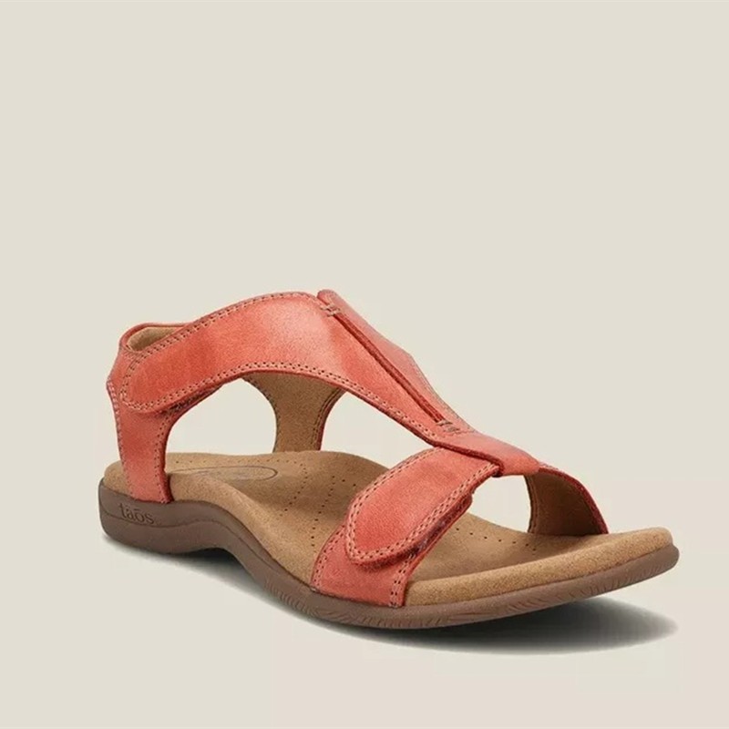 Aliexpress Women's 2025 Summer flat Velcro one-strap lightweight vacation beach sandals full figure