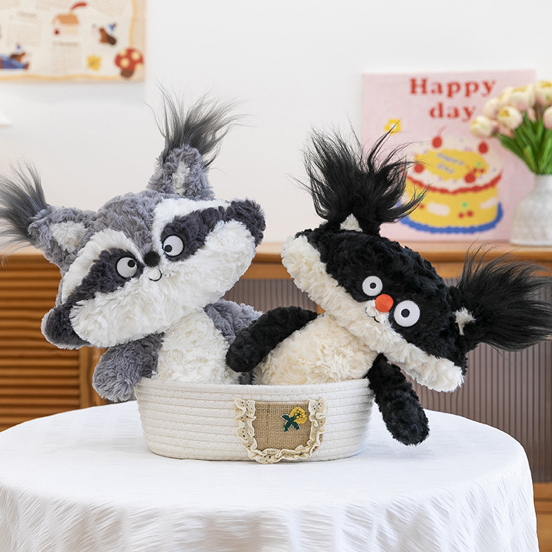 New cute little fox plush toys, mischievous cat dolls, and stuffed toys are perfect gifts for girls Specification drawing