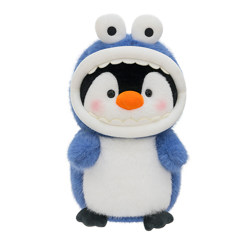 A new cross-border shark and penguin plush toy, a children's soothing doll, and a penguin doll gift for girls Item Picture