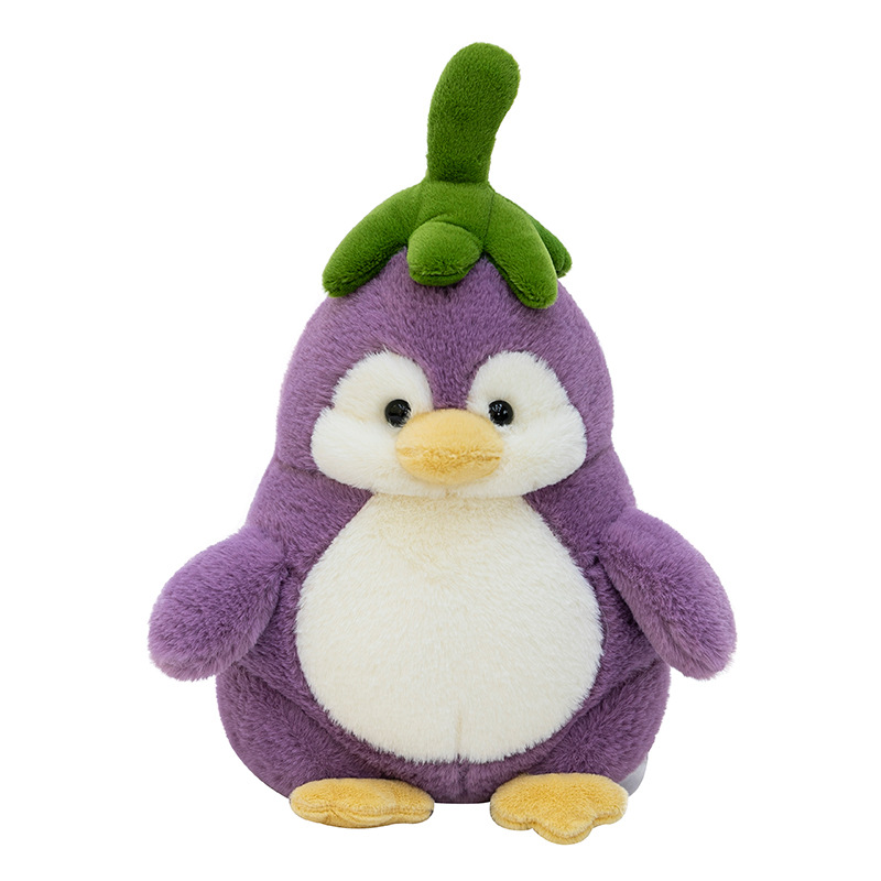 Eggplant little penguin plush toys, soothing sleeping dolls, decorative items, claw machine dolls, birthday gifts for boys and girls Item Picture