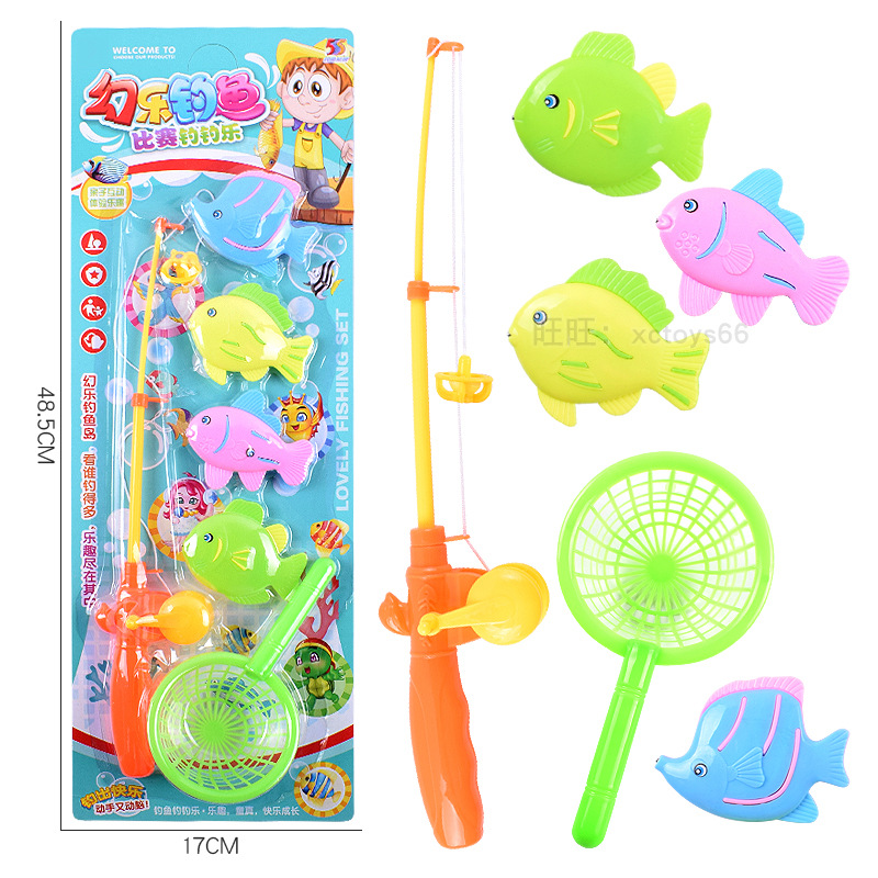 Free shipping for children's fishing, educational magnetic fishpond, educational early education for boys and girls, water play gifts, factory direct sales of toys full figure