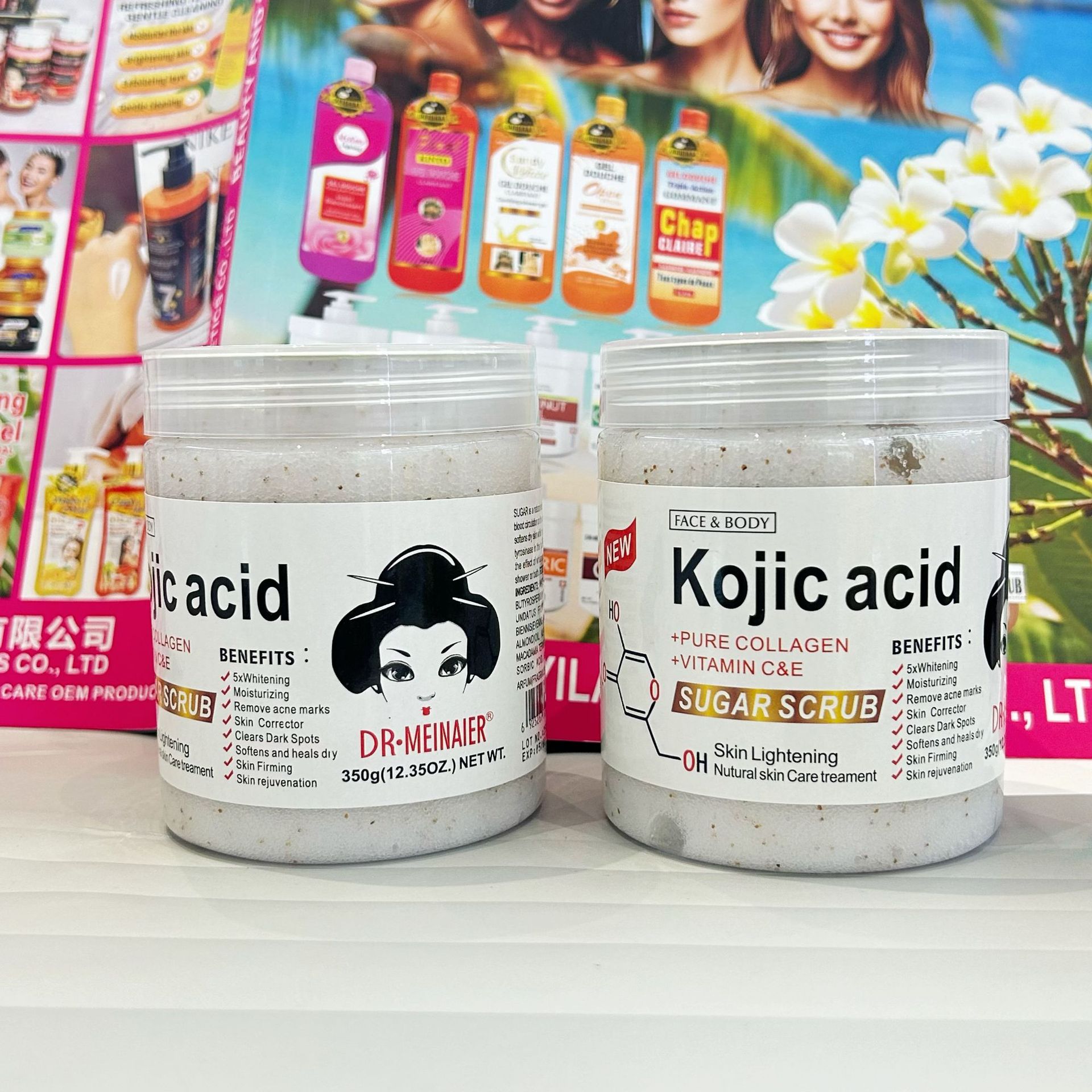 Cross-border Kojic acid bath Salt 350g Scrub for deep exfoliation and chicken skin removal, factory wholesale details Picture