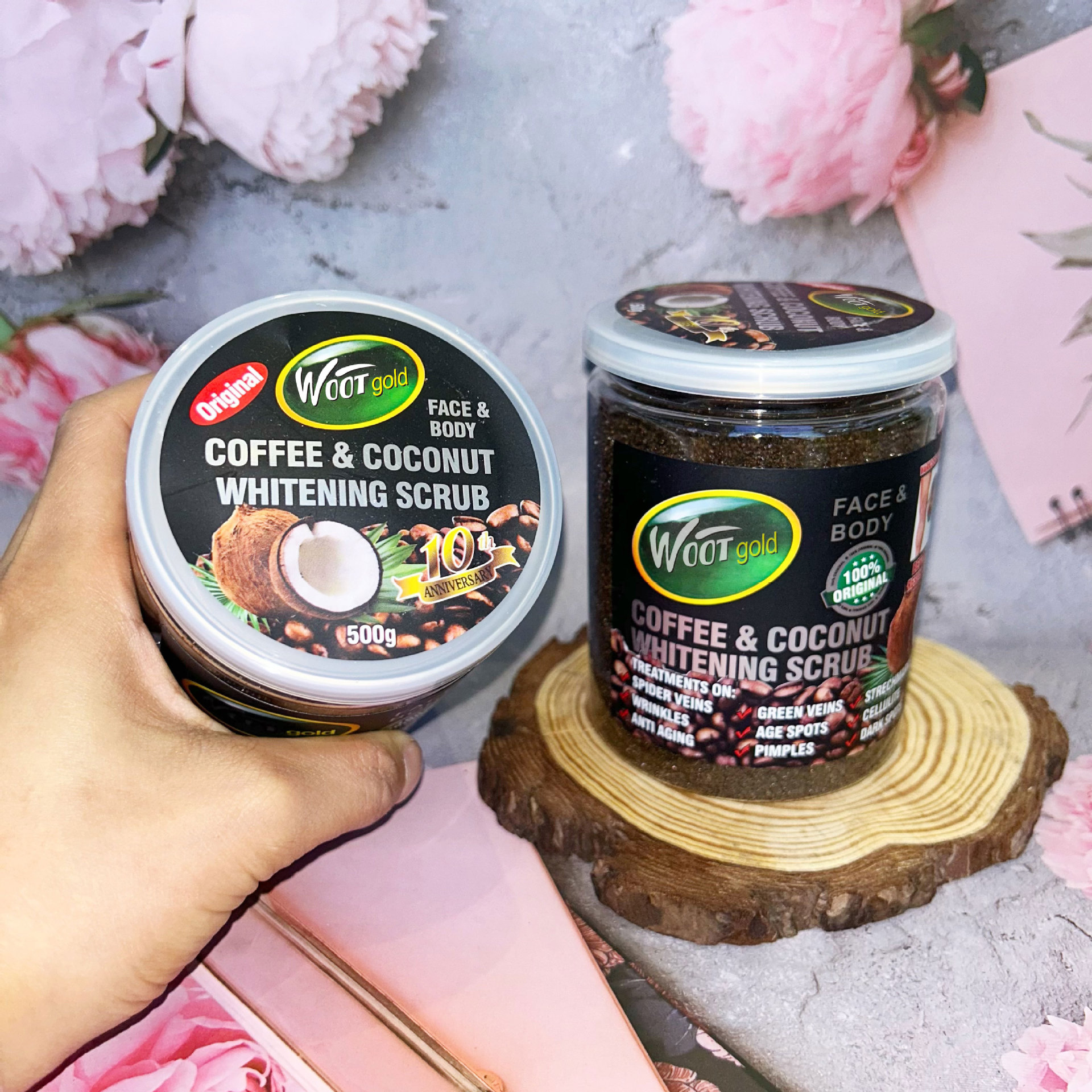 Cross-border can coffee scrub salt, full-body bath salt, exfoliating and chicken skin removal, bath salt 500g for export Specification drawing
