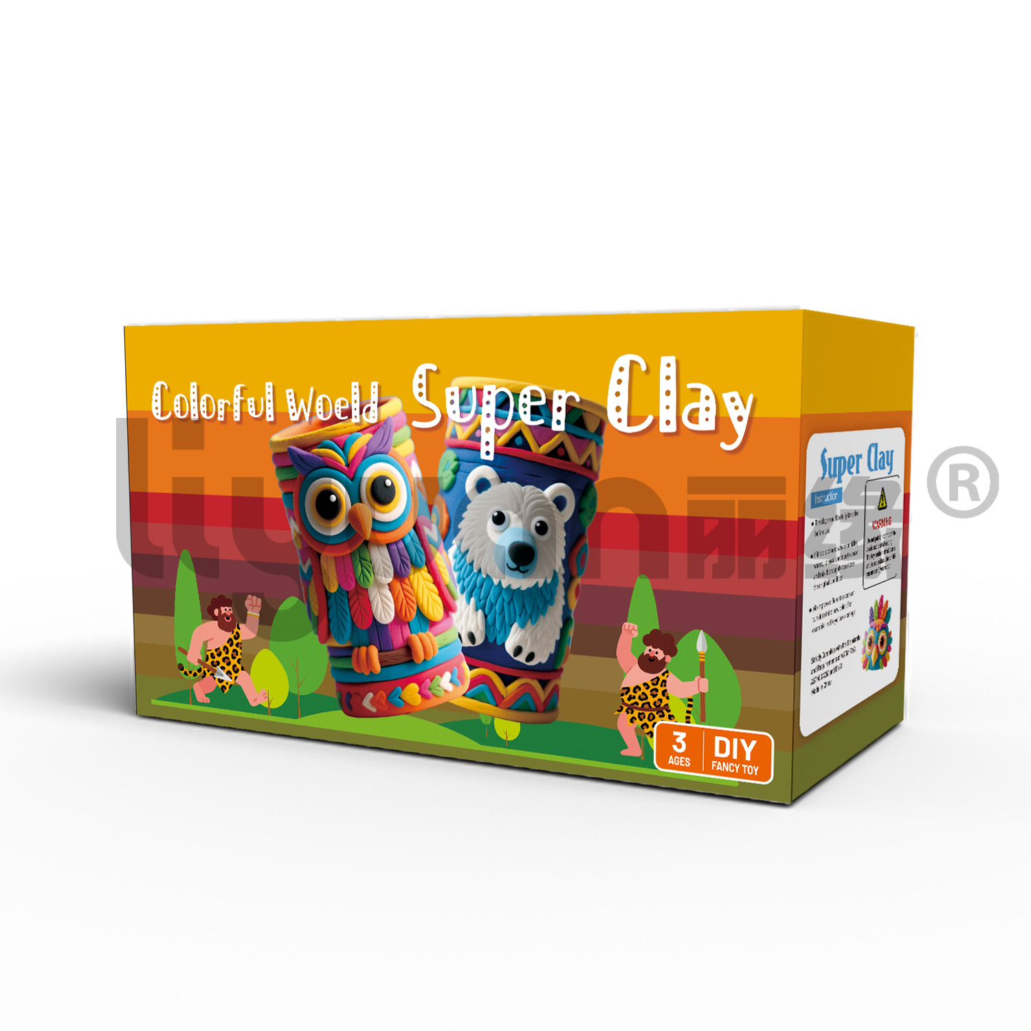 Wholesale of custom-made 24-color ultra-light clay, colored clay, plasticine, paper tubes, children and students' diy tool sets Item Picture