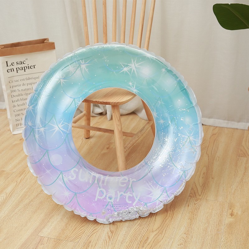 New InS-style thickened starry sky sequined swimming rings, children's swimming rings, adult inflatable underarm swimming rings, cross-border bestsellers full figure