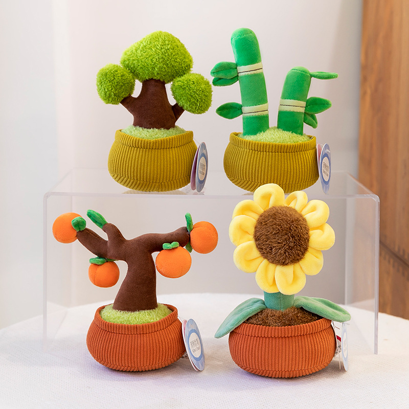 New cute and realistic sunflower potted plant cartoon plush toy persimmon car aromatherapy creative birthday gift Application Scenario