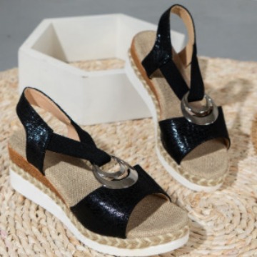 Cross-border trade large-sized sandals for women, 2024 summer new style European and American wedge heel goldfish mouth women's shoes, size 43 wish Application Scenario