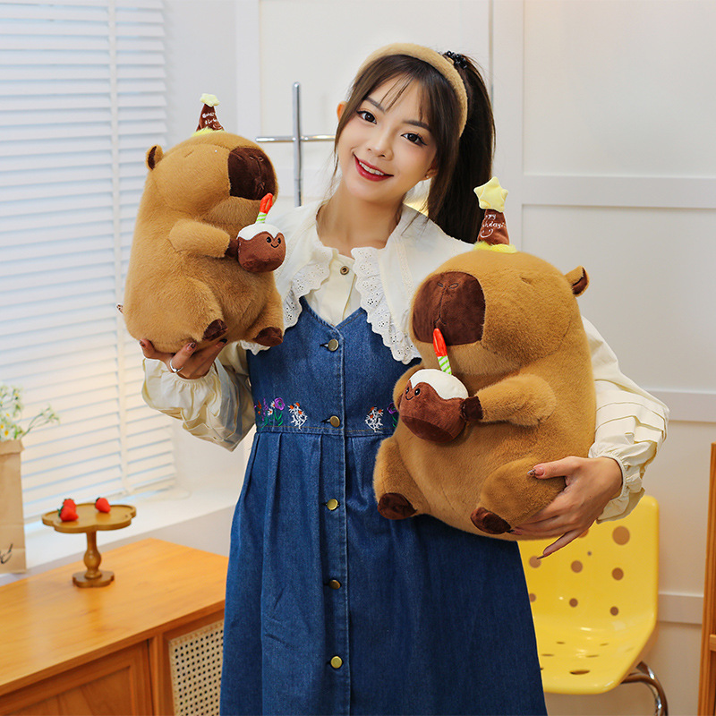 Cross-border new product Kapipala plush toy, the same cute birthday cake as the Internet celebrity, capybara doll event gift details Picture