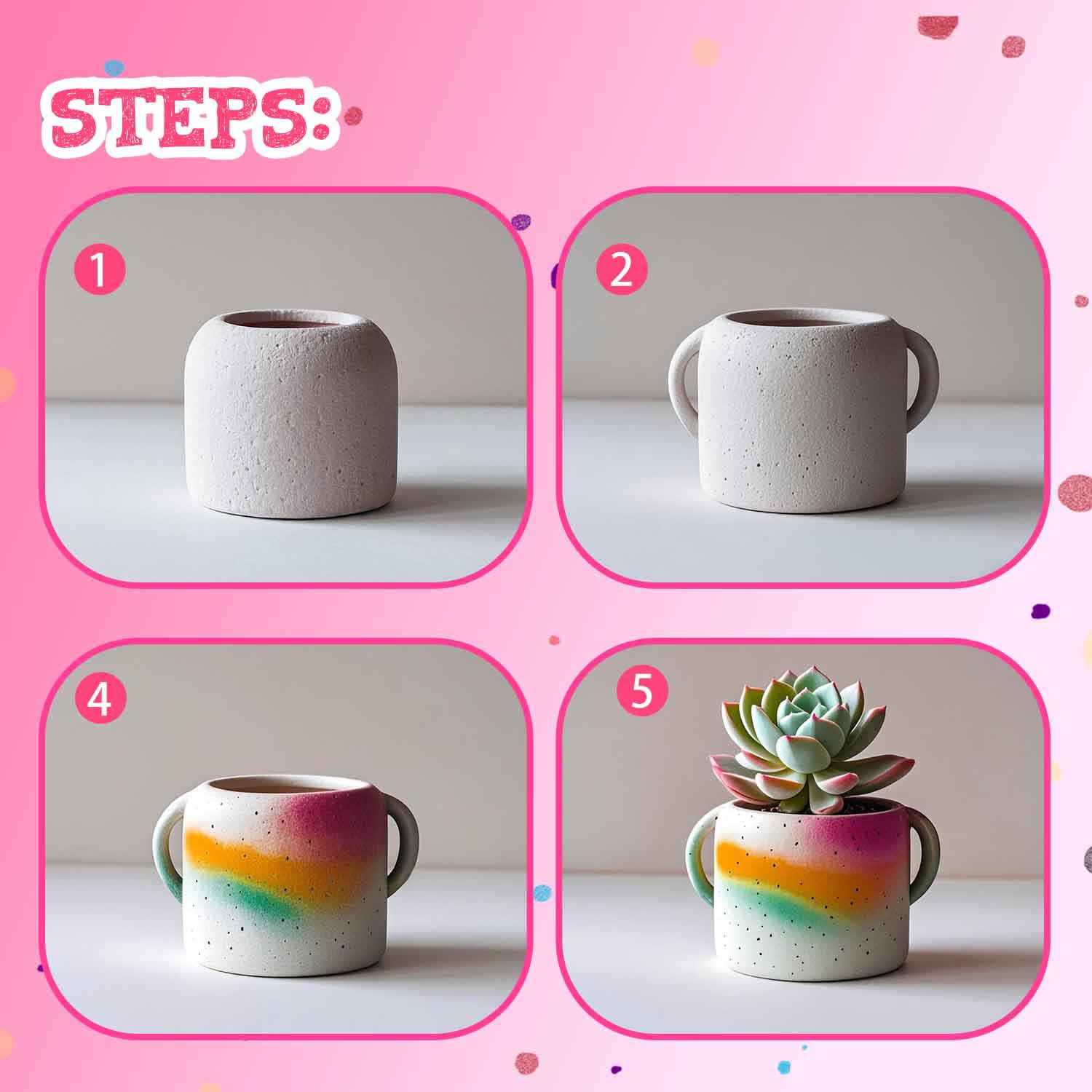 Cross-border standard stone plastic clay air-dried ceramic clay no-baking children's educational diy color box acrylic paint tool set Application Scenario
