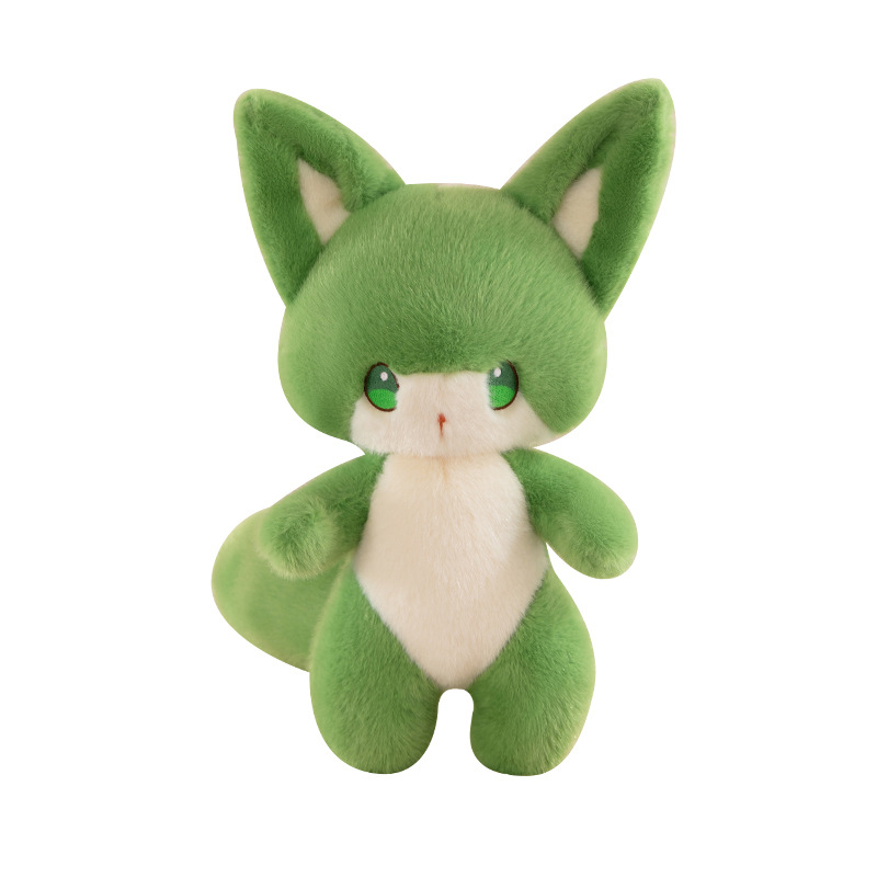 The new cross-border Spirit fox plush toy is a cute little fox doll and a soothing doll. It's a gift for children and girls Item Picture