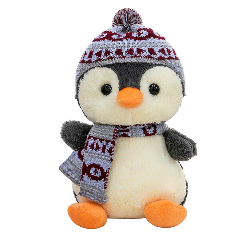 New winter hooded penguin plush toy cartoon penguin doll backpack as a gift for girls and children Item Picture