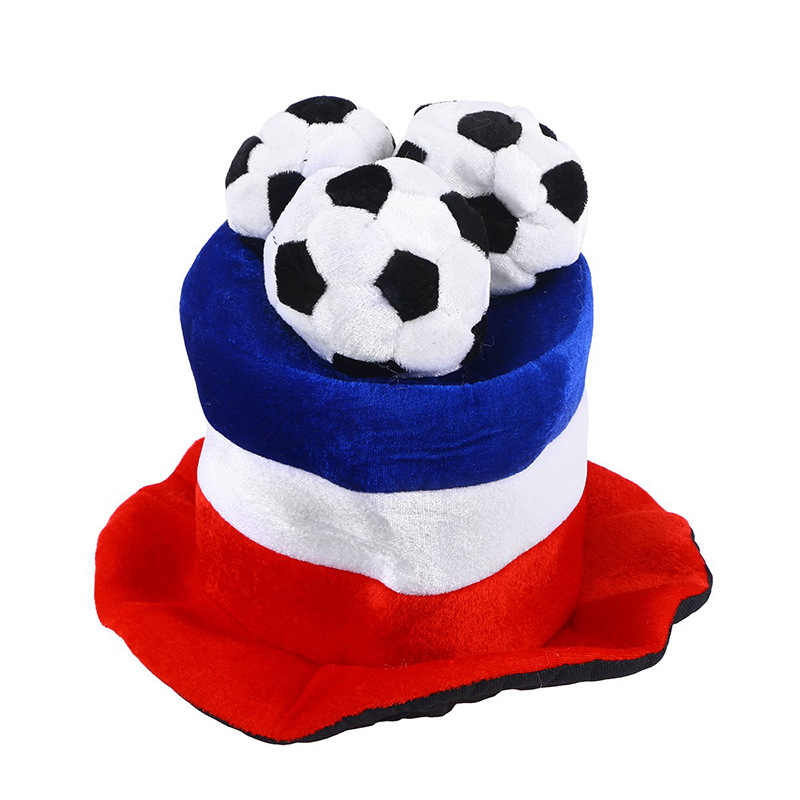 Chuangdong Flag 2026 World Cup fan Products: Velvet high hat, football-shaped flag hat, cheering props Specification image