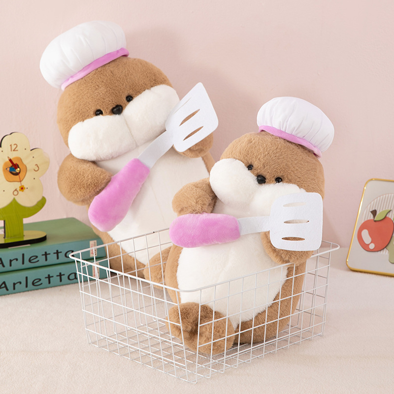 New chef seal plush toy, cute seal doll, sleeping pillow, sofa decoration, girls' gift full figure