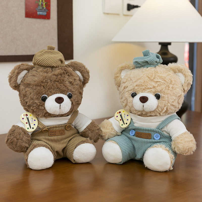 New Painter series cute Teddy bear plush toys, cute rabbit dolls, birthday gifts for children and girls Specification drawing