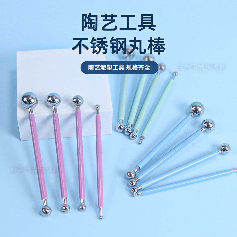 Ultra-light clay molding fontaine-shaped tools, indentation figurines, clay figurines, pottery tools, 4 8-head shot rods details Picture