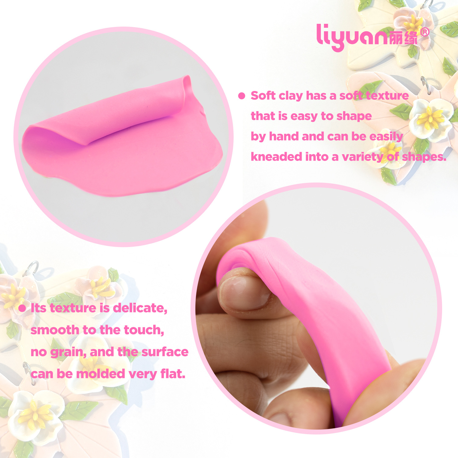 Cross-border soft clay butterfly necklace jewelry diy material package, children's handmade colored clay sculpture tool set wholesale details Picture