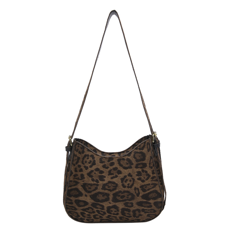 Casual commuting large-capacity leopard print bag for women, 2025 new spring and summer versatile crossbody bag, single-shoulder bag, small square bag Item Picture