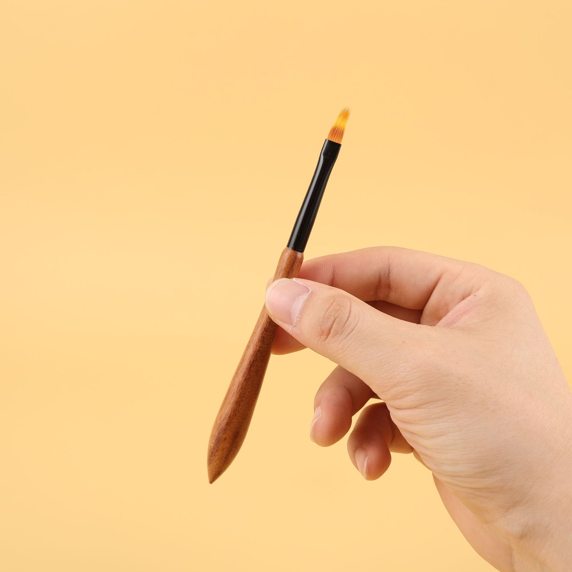 日式檀木美甲笔套装12支装檀木葫芦手柄木杆美甲彩绘光疗笔拉线笔03