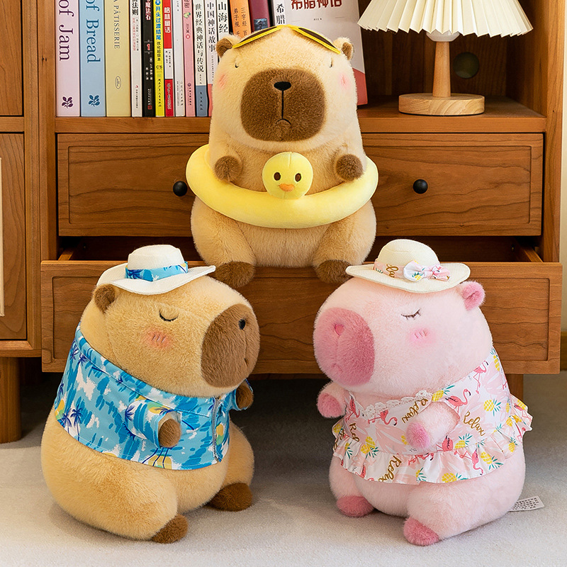 Cross-border Capibara dolls, capybara figurines, plush toys, cute dolls, birthday gifts, wholesale in stock full figure