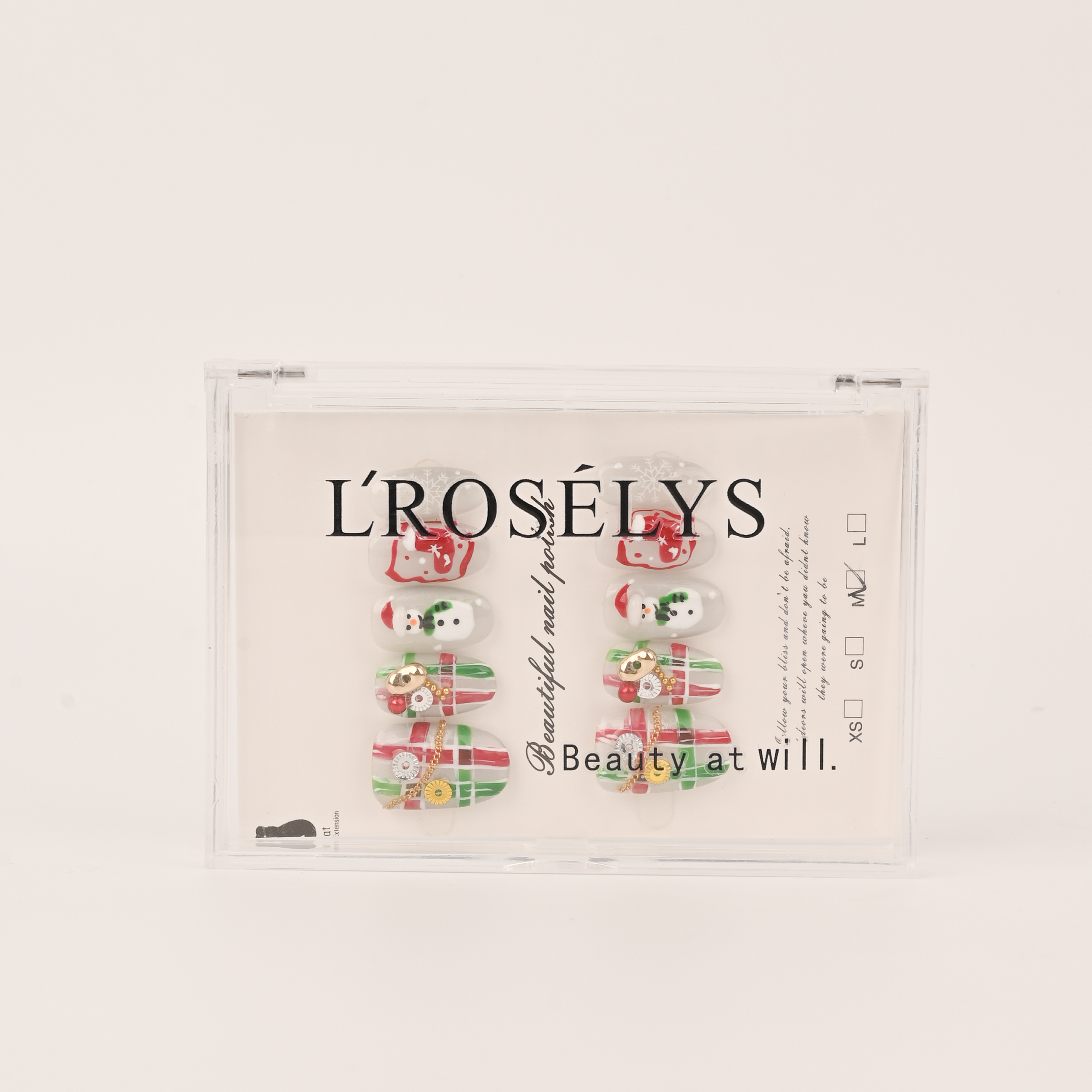 圣诞系列手工美甲穿戴甲圣诞老人手绘美甲美甲成品节日美甲细节图