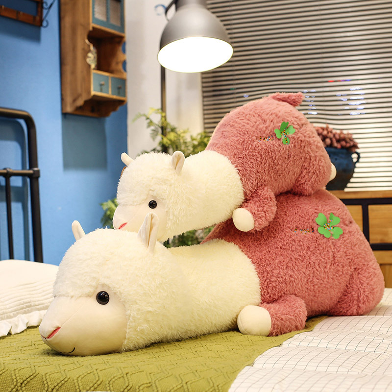 Creative alpaca plush toys, cute and playful alpaca girls' sleeping cushions, Qixi Festival gifts, street stall supply full figure