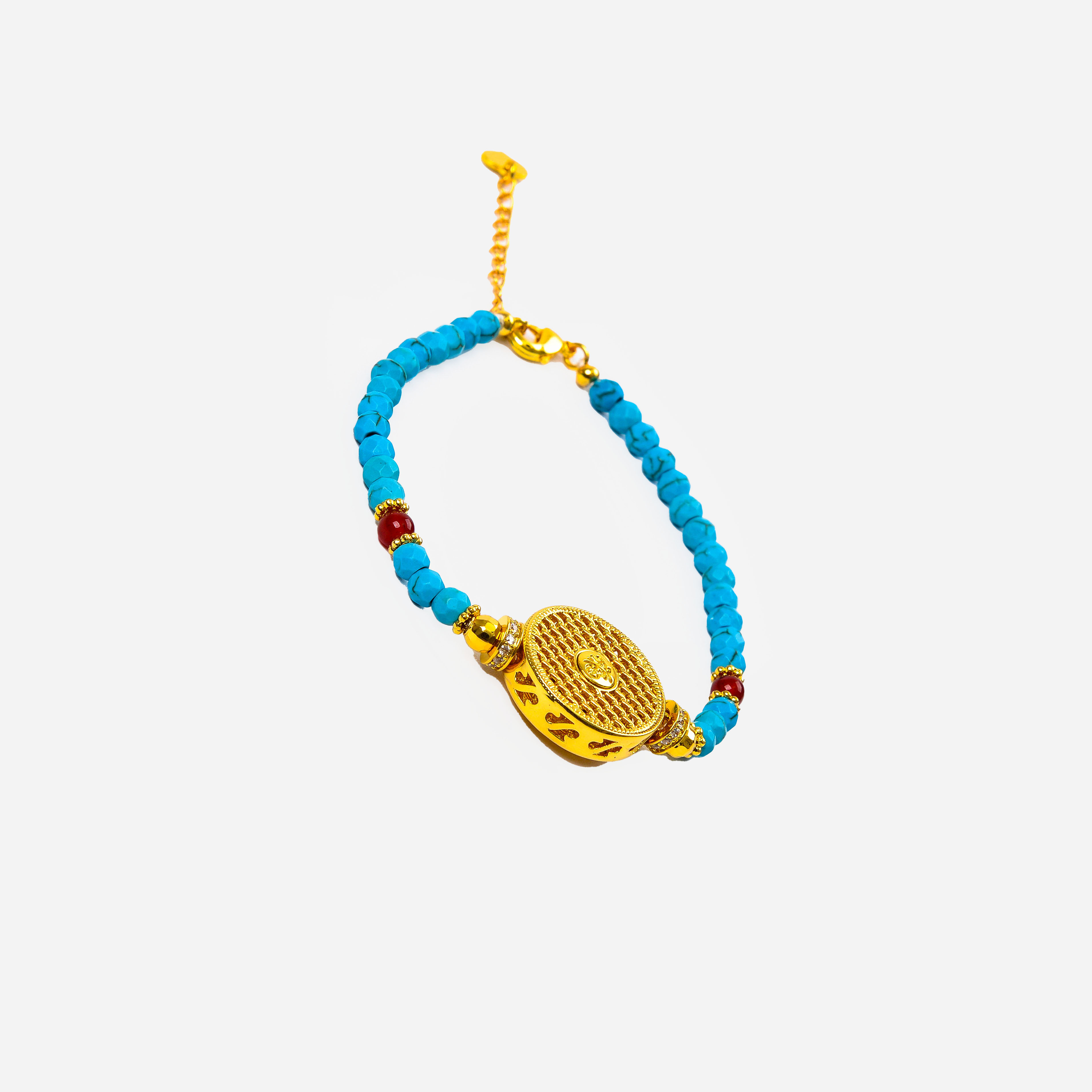 This traditional gold-plated bracelet does not fade for a long time. It features an innovative Chinese style with a profusion of flowers, making it simple and elegant for women Specification image