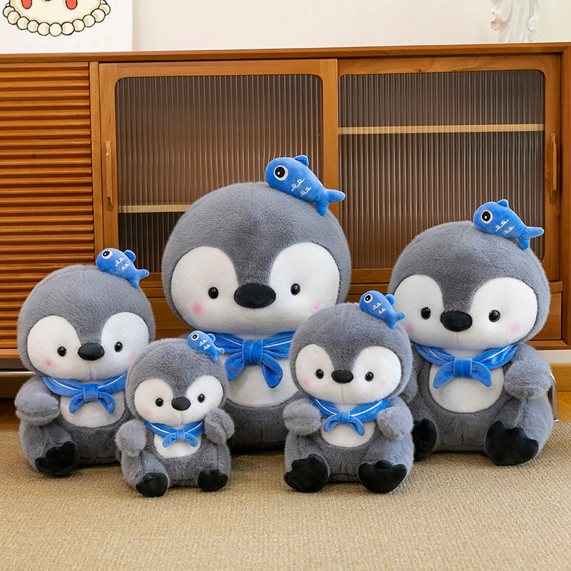 Wholesale of cute and soft penguin dolls, plush toys, aquarium ornaments, souvenirs, children's soothing dolls and dolls full figure