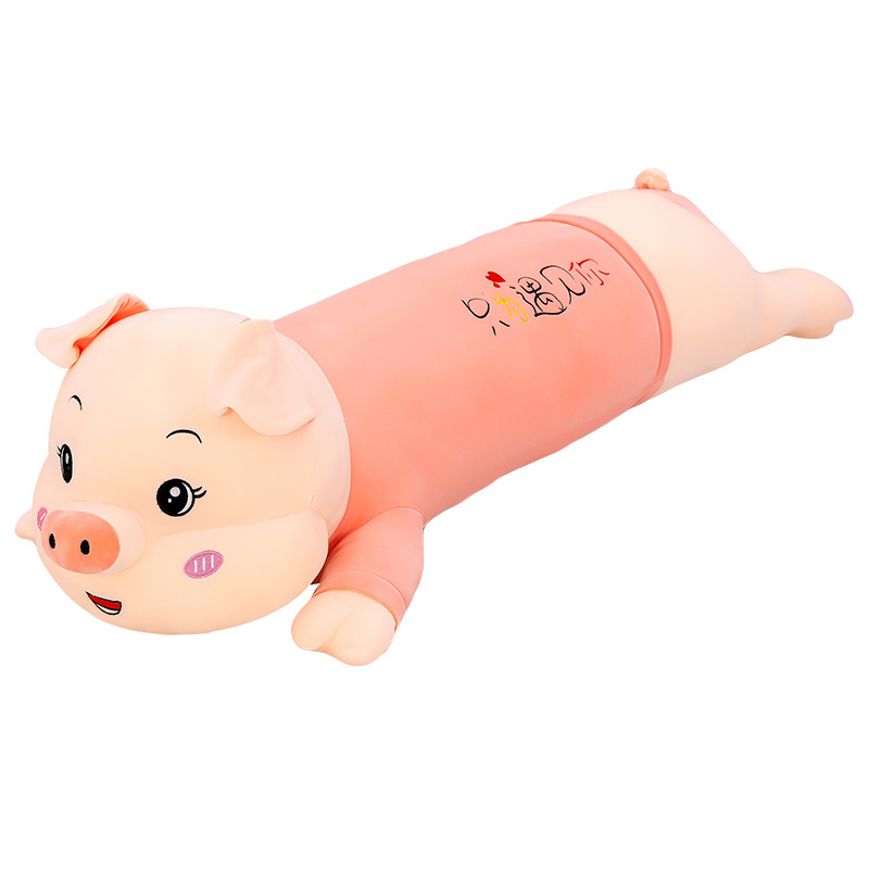 Piggy plush toy, bed leg pinch, girl sleeping big pillow, super soft long strip cloth doll, birthday gift Item Picture