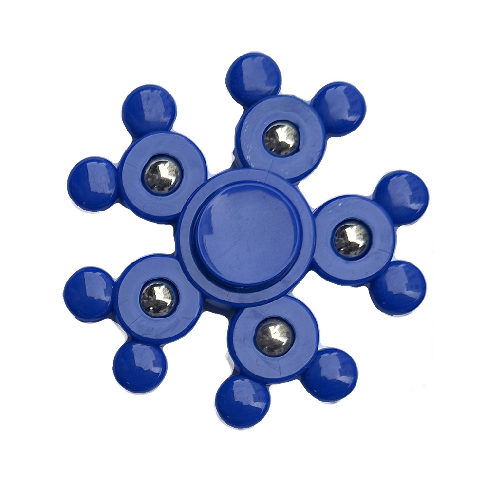 Wholesale of five-bead classic solid color finger spinner spinning plastic and steel ball finger spinner toys for cross-border purchase Item Picture
