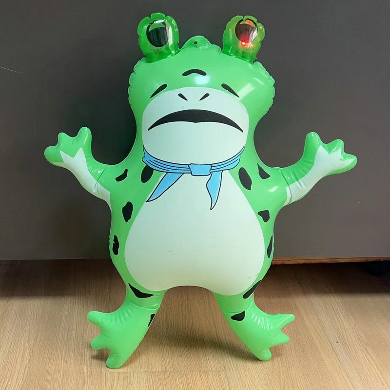 Wholesale PVC light-emitting inflatable toys, popular frog children's toys, large elastic frog balloons for night markets Application Scenario