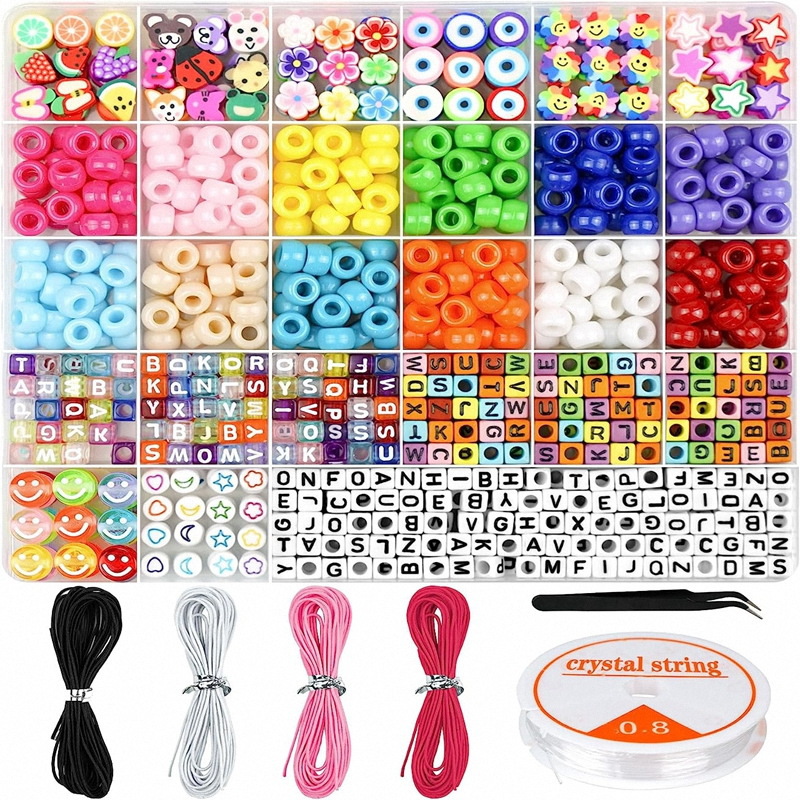 Amazon soft clay sliced animal fruit clay soft clay bead handmade bracelet Necklace DIY accessory set Item Picture