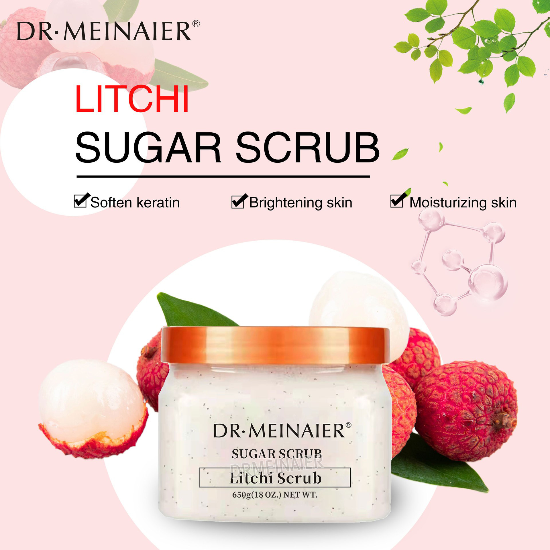 Cross-border exclusive supply of Beirun fruit Sugar, Scented Scrub, Bath salt, chicken skin, dead skin and keratin remover, wholesale for export Application Scenario