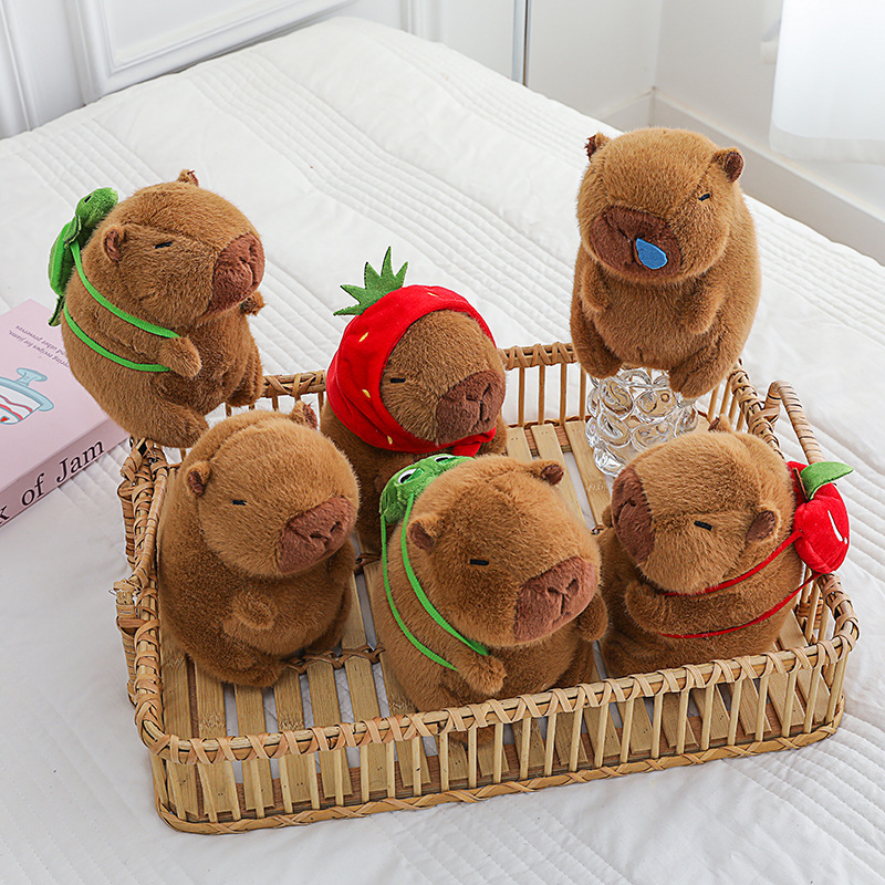 The snot bear Capibara plush toy, the popular Maillard Capybara wholesale doll, Capibara throw pillow Specification drawing