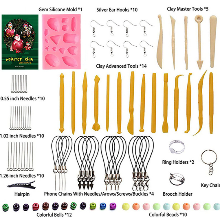 Soft clay 62-color and 24-color clay plasticine hand-held box, Amazon oven clay tool set LRA50 Specification drawing