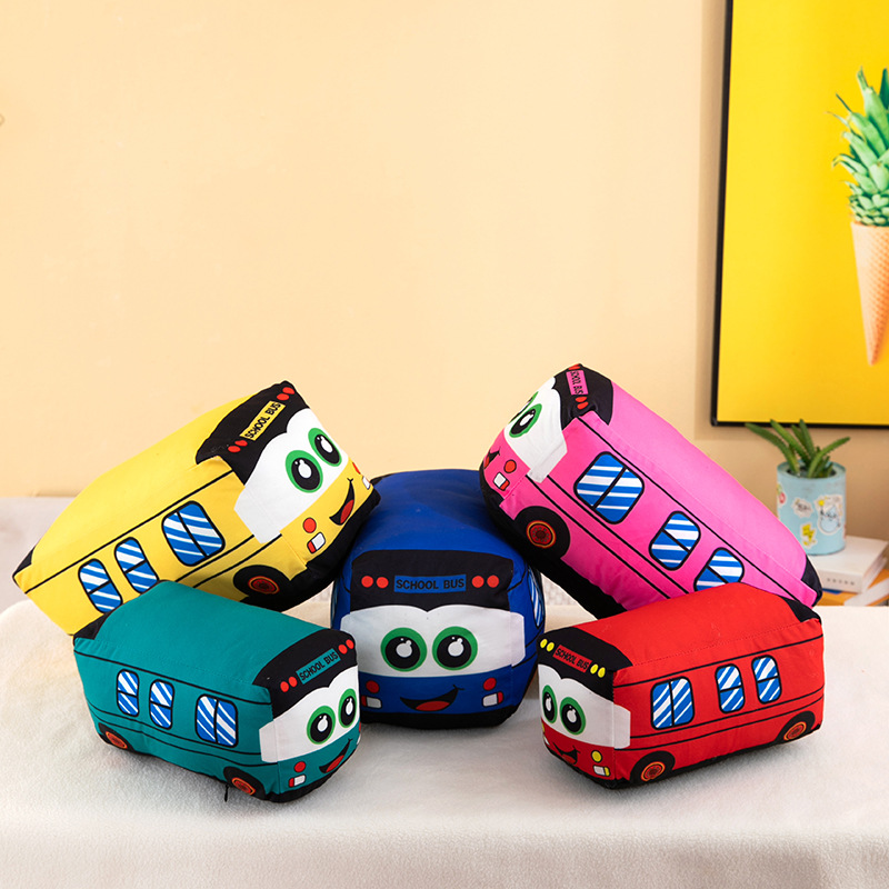 Cartoon printed transportation vehicle series, throw pillows, car dolls, stuffed toys, claw machine dolls, children's birthday gifts full figure