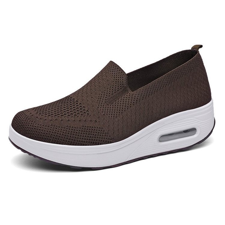 A new style of breathable mesh casual women's shoes with thick soles, height-increasing air cushion sports rocking shoes for lazy people Application Scenario