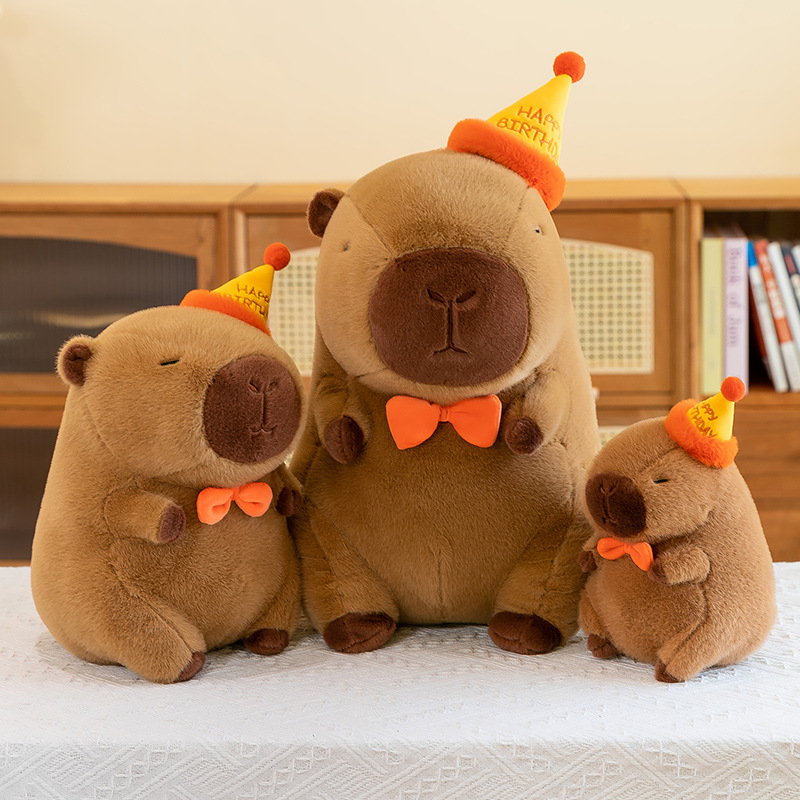 The new cross-border top hat version of Capibara plush toy, cute water guinea pig claw machine doll, is in stock Application Scenario