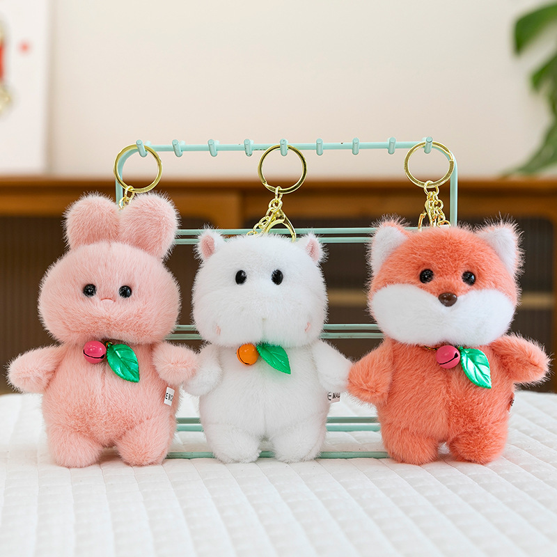 Cute zoo panda plush pendants are given to female students as schoolbag hangers, gift dolls, keychains and plush toys Specification drawing