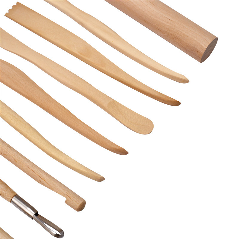 Cross-border Amazon 10-piece set of clay tools, clay sculpture tools, painting, throwing, cutting lines, diy clay carving and engraving knives Specification drawing