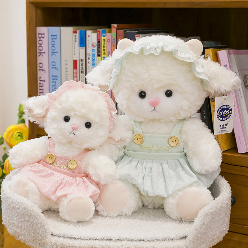 Cute baby lamb doll, popular goodnight comfort series, dressed lamb doll plush toy, birthday gift details Picture