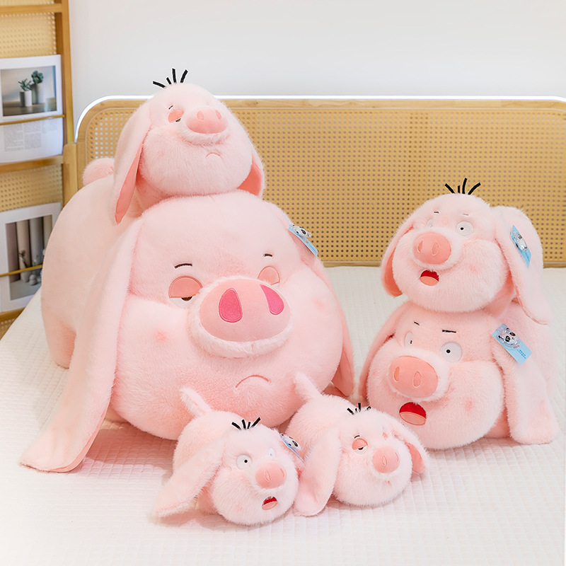 New creative flying pig plush toy, piggy doll, children's throw pillow, cloth doll, birthday gift for men and women full figure