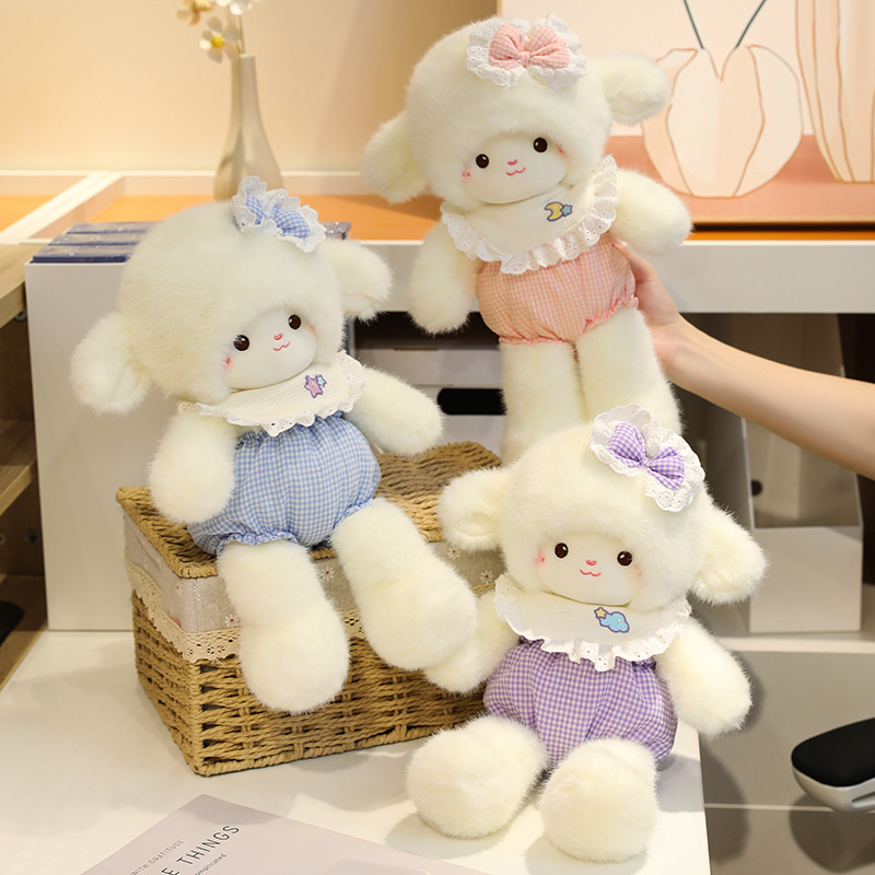 New cute "Run Run Park" plush toy, little sheep doll, girls' sleeping doll, soothing and companionship gift Specification drawing
