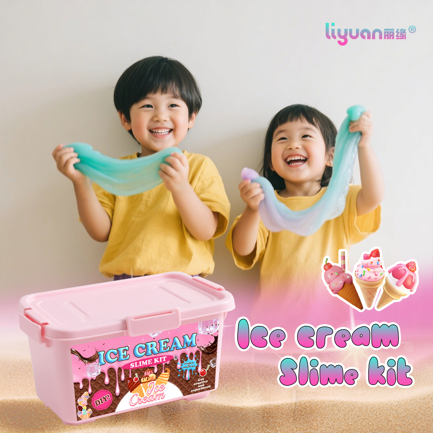 Wholesale manufacturer of cross-border Amazon best-selling slime crystal clay, Slime colored clay children's toy sets details Picture