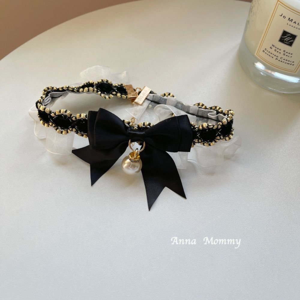 Cat neck collar, dog bow tie, pet bow tie, plush toy, cute and fragrant scarf, saliva decoration, lace, cat neck collar, dog bow tie, pet bow tie, plush toy, cute and fragrant scarf, saliva decoration, lace, cat detail image 2