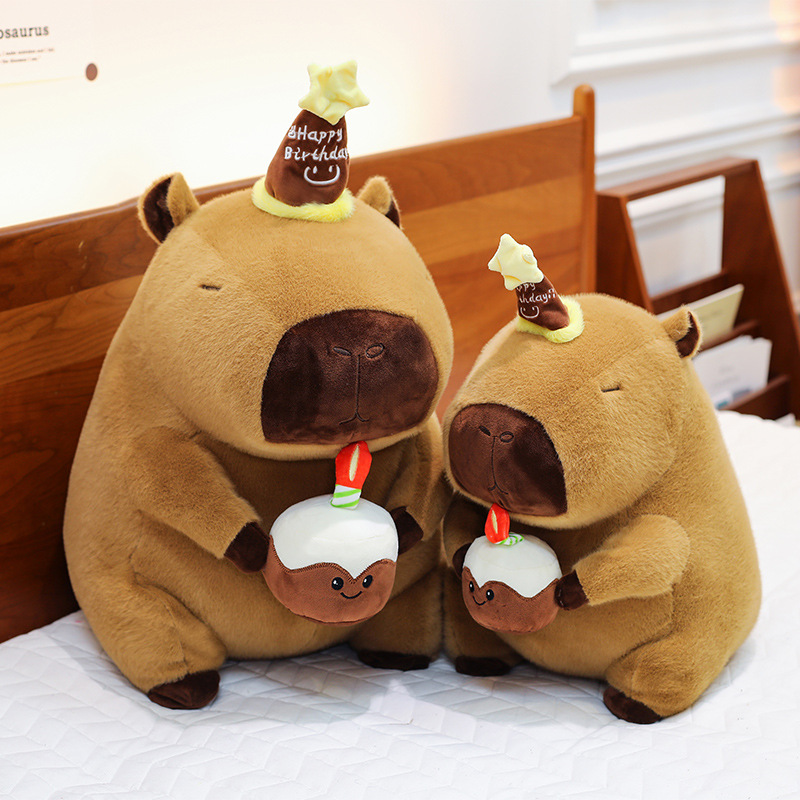 Cross-border new product Kapipala plush toy, the same cute birthday cake as the Internet celebrity, capybara doll event gift full figure